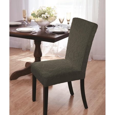MADISON HOME Velvet Damask Dining Room Chair SlipcoversHunter VDAM-DRC-HU